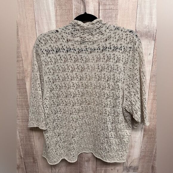 Eileen Fisher wool lace lightweight cardigan - Picture 6 of 13